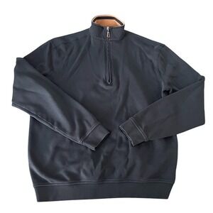 Straight Down Men's Quarter Zip Soft Pima Cotton Pullover Sweatshirt Size Medium